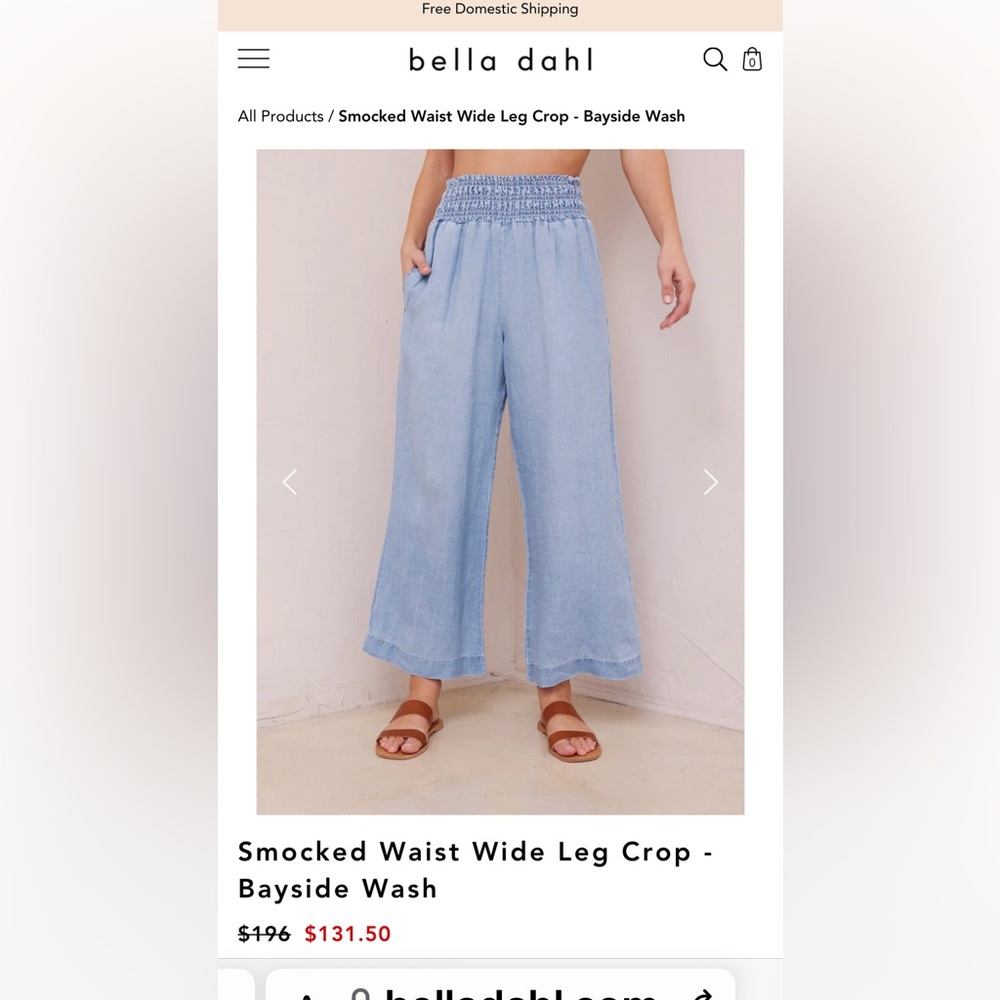 Bella Dahl wide leg pants
